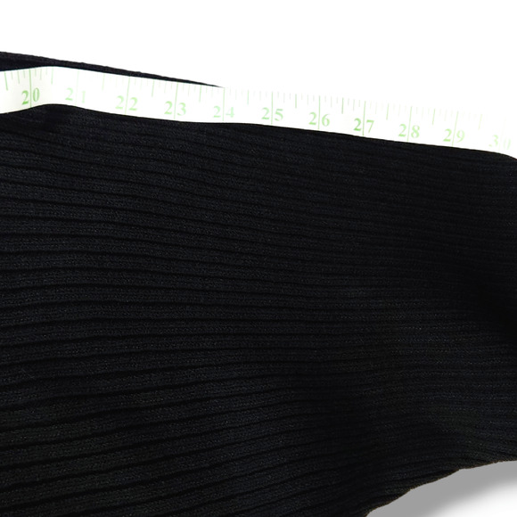 VTG EUC Helen Hsu N.Y. Made USA Wool Blend Open Front Ribbed Cardigan Sz S Black - Picture 6 of 9